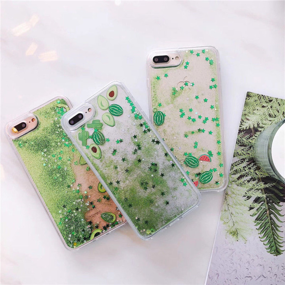 Avocado Quicksand Liquid Case Cover Iphone 7/8 + - Picture 5 of 5